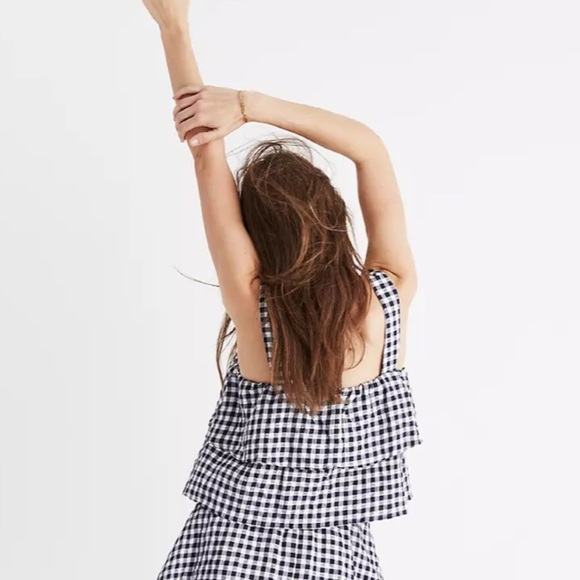 Madewell Tops - MADEWELL Gingham Tiered Top